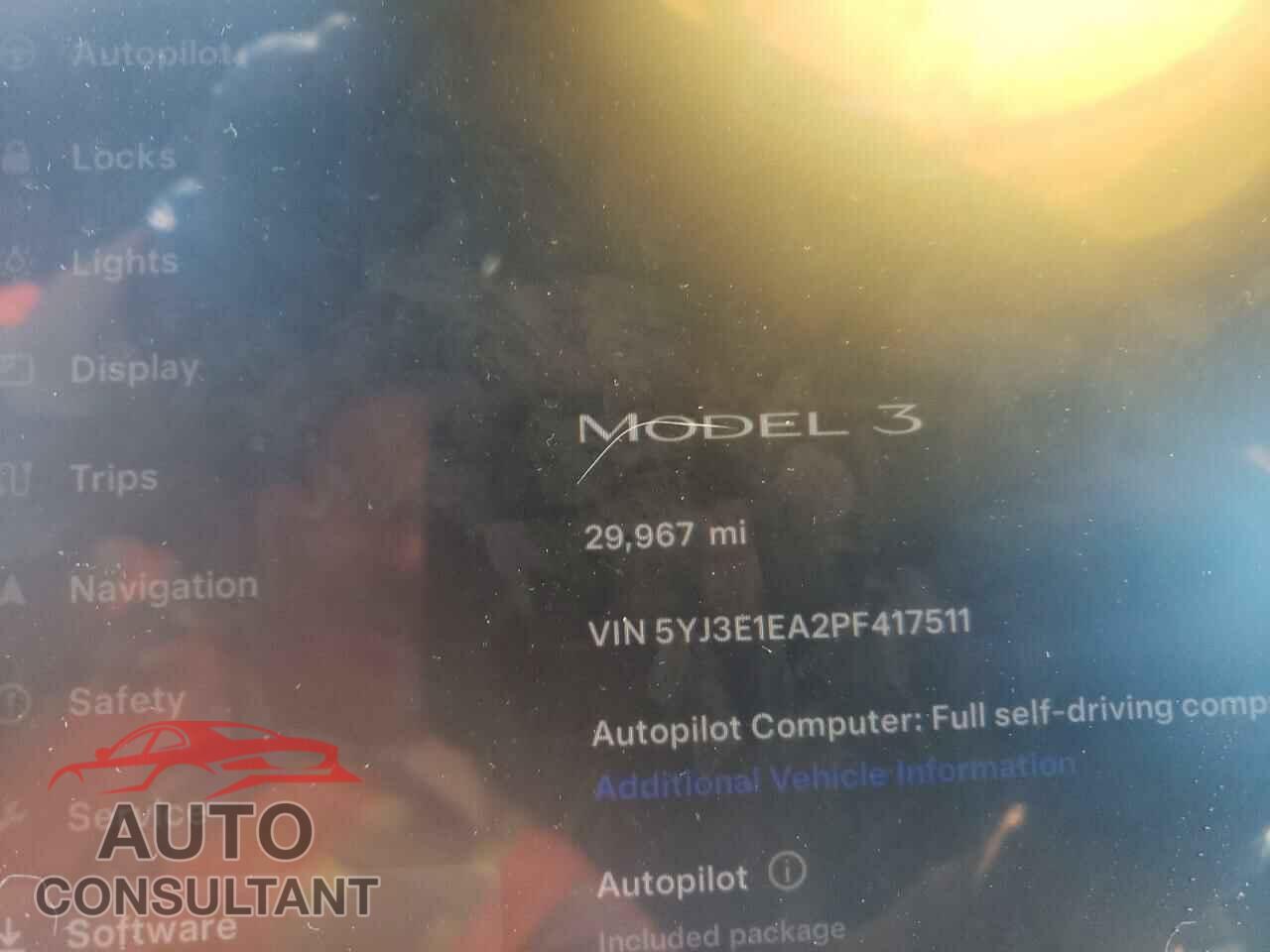 TESLA MODEL 3 2023 - 5YJ3E1EA2PF417511