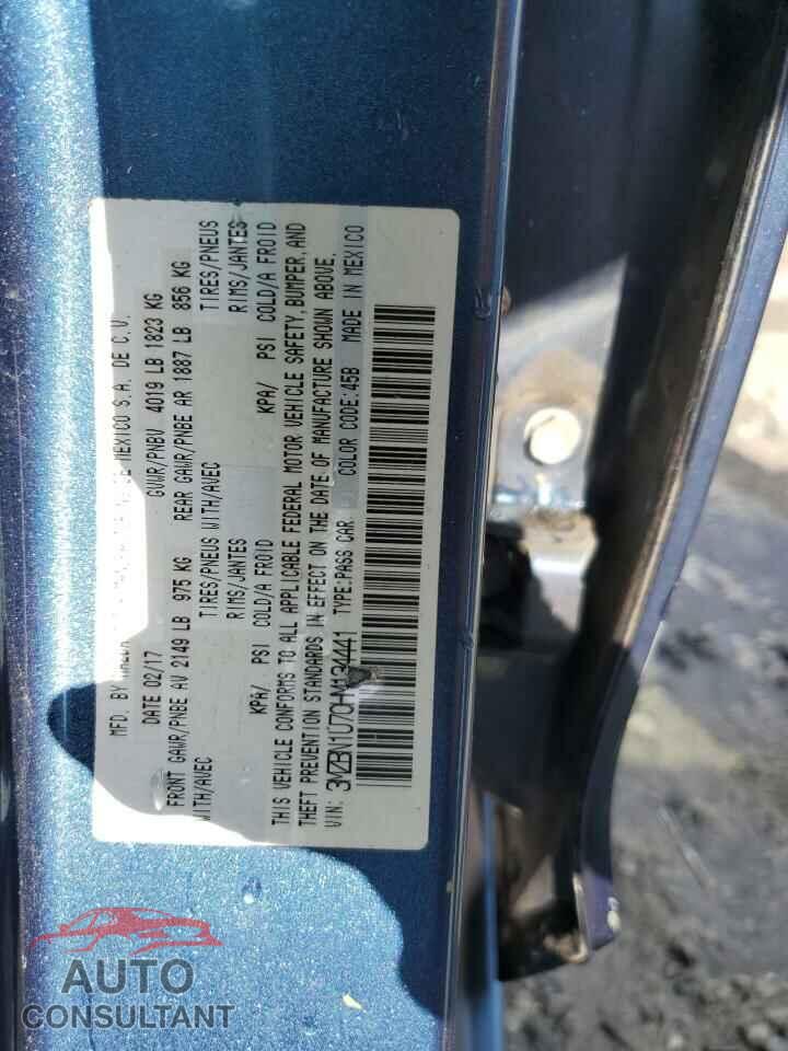 MAZDA 3 2017 - 3MZBN1U70HM134441