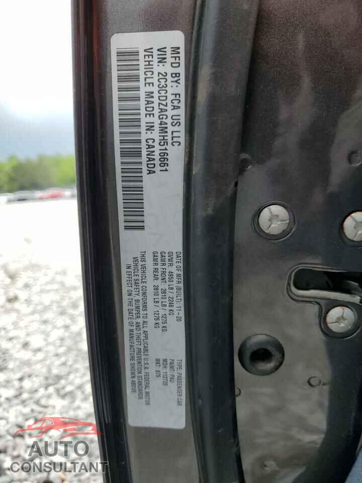 DODGE CHALLENGER 2021 - 2C3CDZAG4MH516661