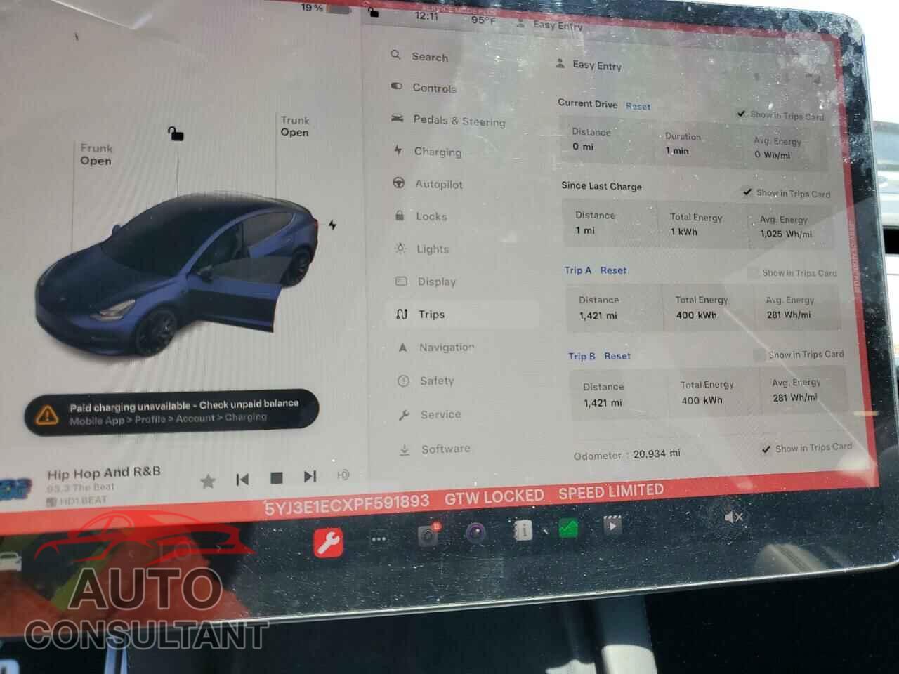 TESLA MODEL 3 2023 - 5YJ3E1ECXPF591893