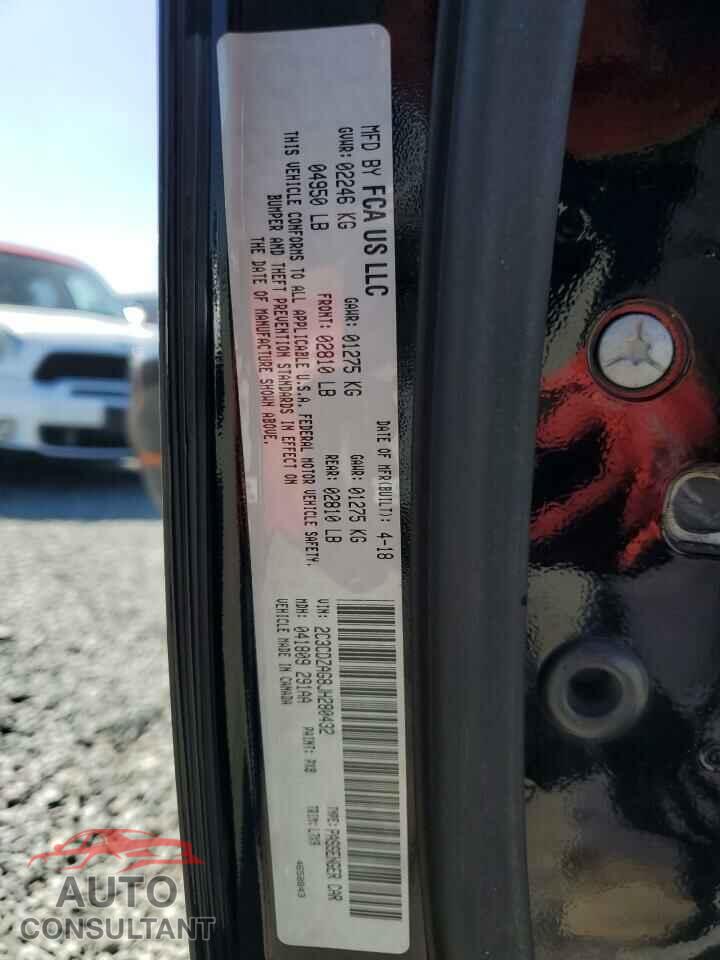 DODGE CHALLENGER 2018 - 2C3CDZAG8JH280432