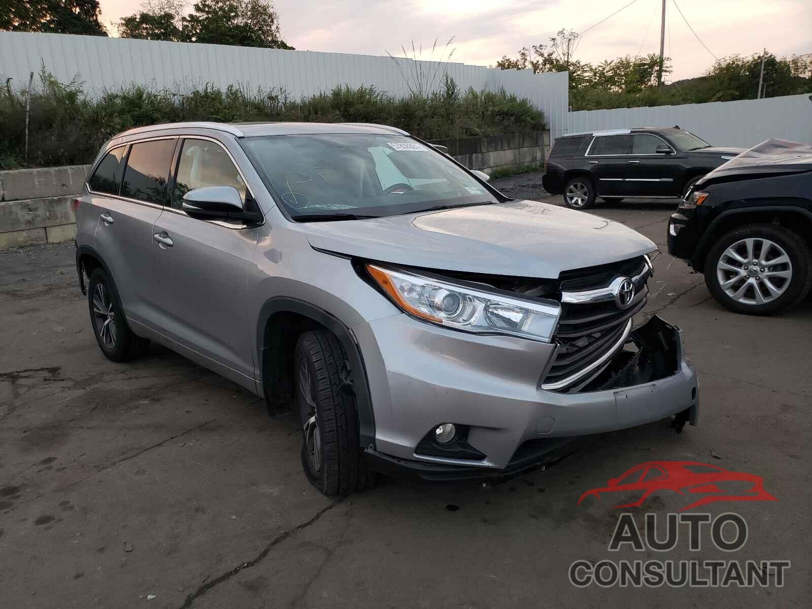 TOYOTA HIGHLANDER 2016 - 5TDJKRFH5GS501599
