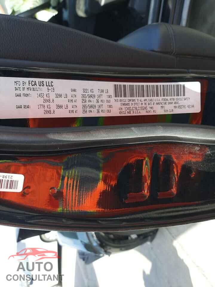 DODGE DURANGO 2020 - 1C4SDJCT8LC155245