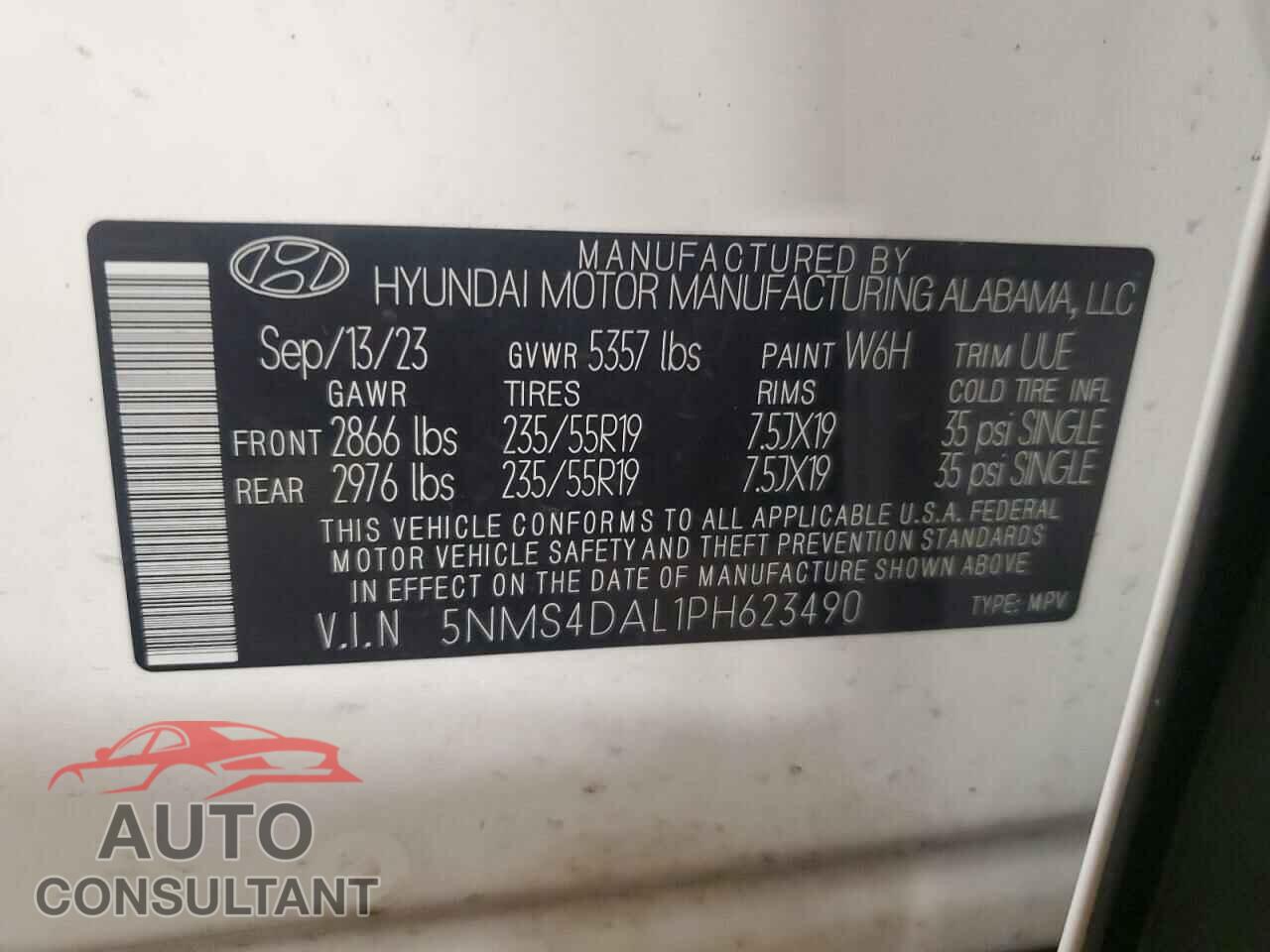 HYUNDAI SANTA FE 2023 - 5NMS4DAL1PH623490