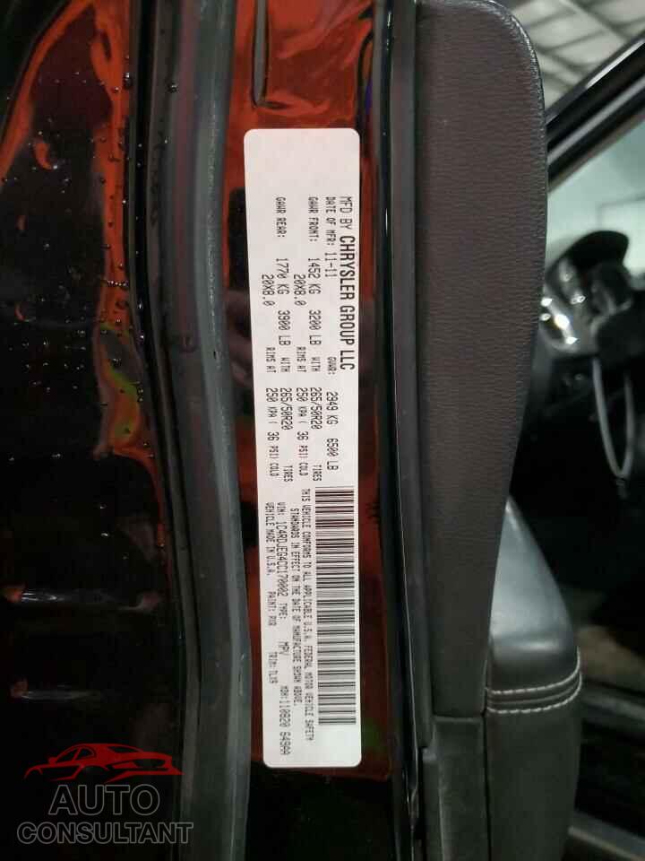 DODGE DURANGO 2012 - 1C4RDJEG4CC170002