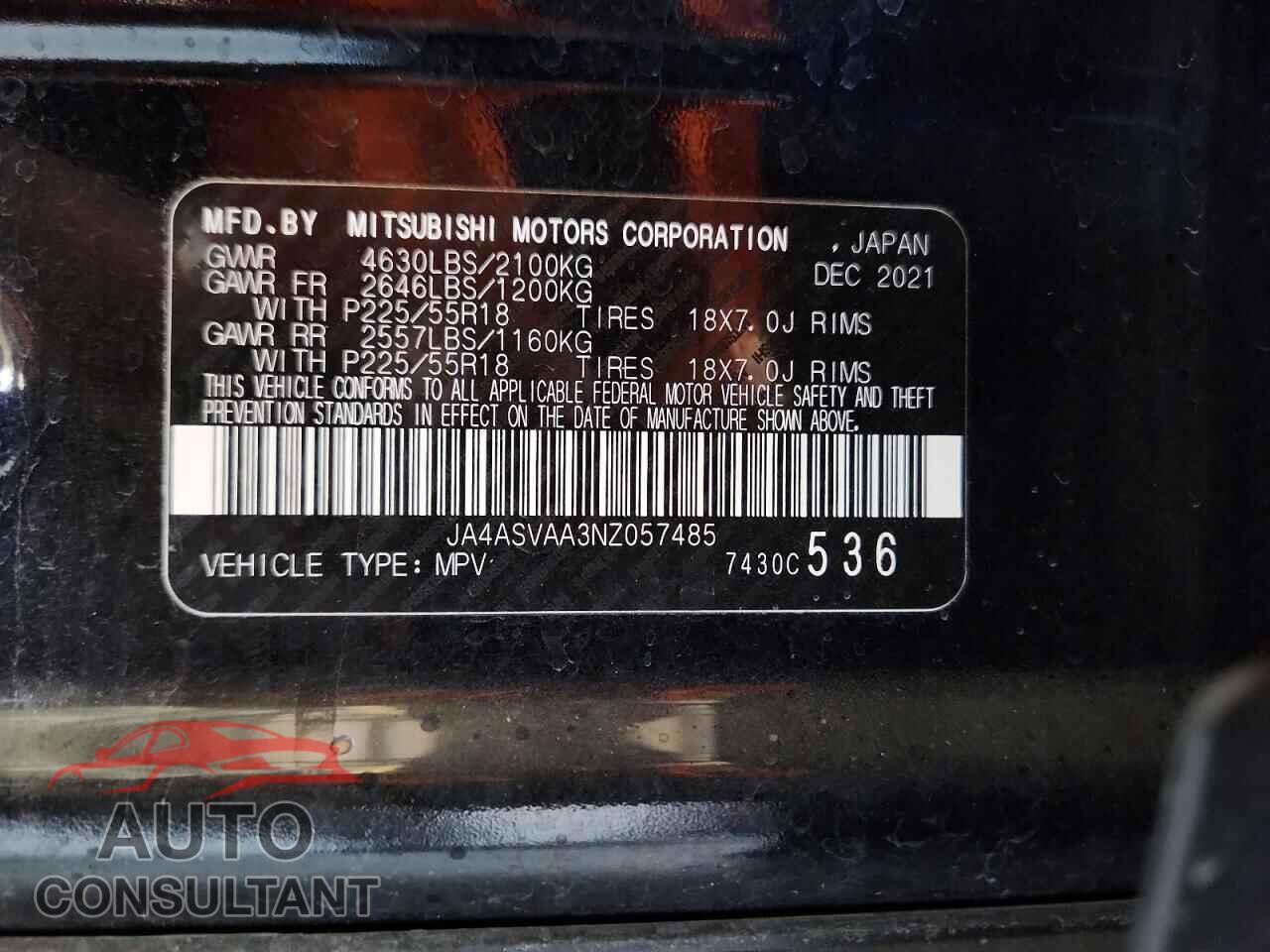MITSUBISHI ECLIPSE 2022 - JA4ASVAA3NZ057485