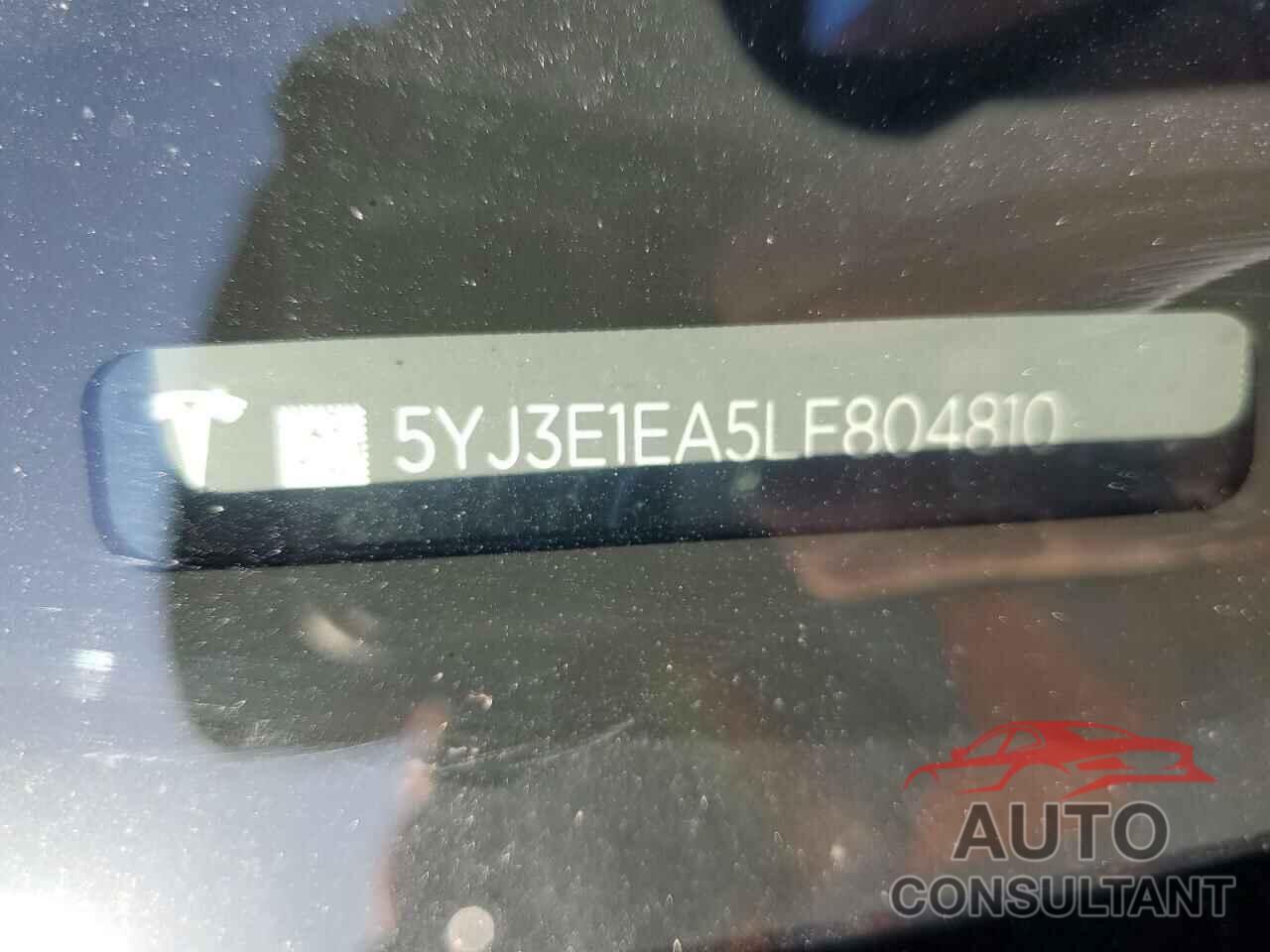 TESLA MODEL 3 2020 - 5YJ3E1EA5LF804810