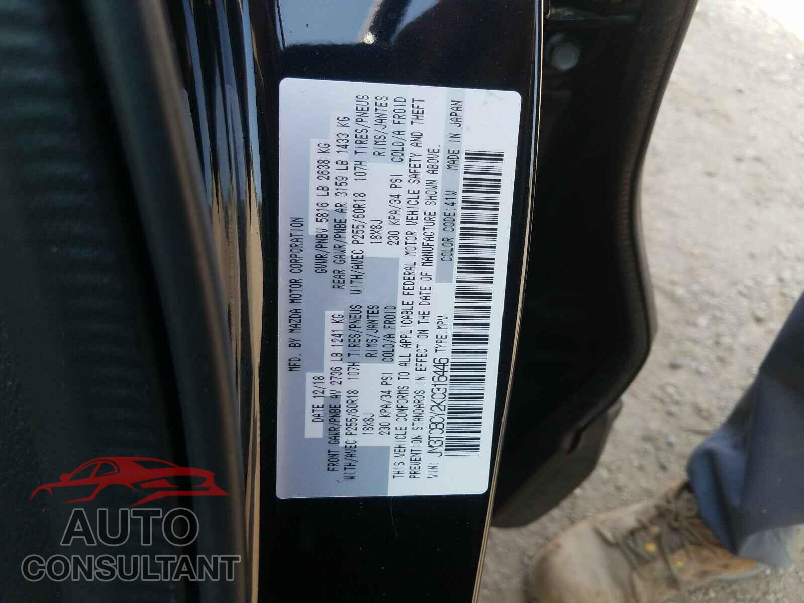MAZDA CX-9 2019 - JM3TCBCY2K0316446