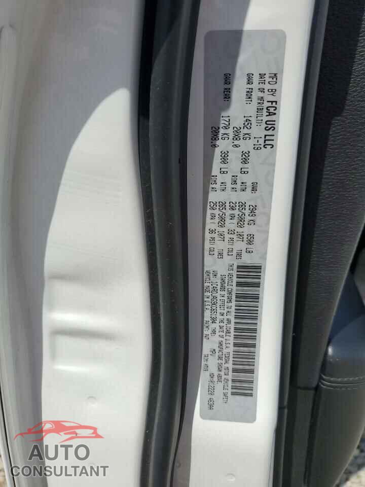 DODGE DURANGO 2019 - 1C4RDJAG9KC651304
