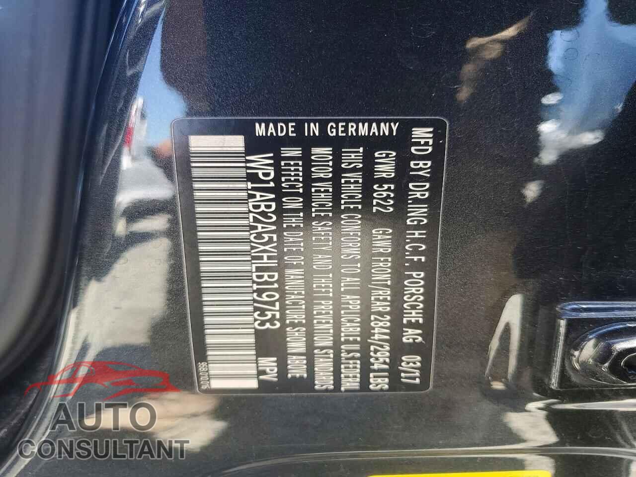 PORSCHE MACAN 2017 - WP1AB2A5XHLB19753