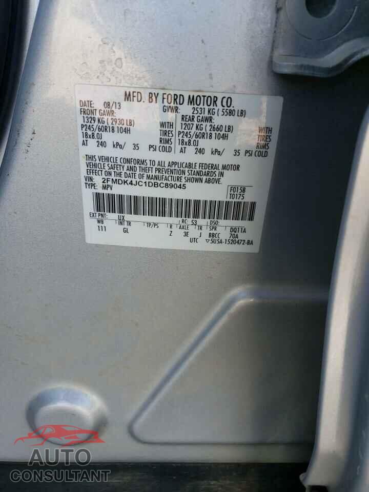 FORD EDGE 2013 - 2FMDK4JC1DBC89045