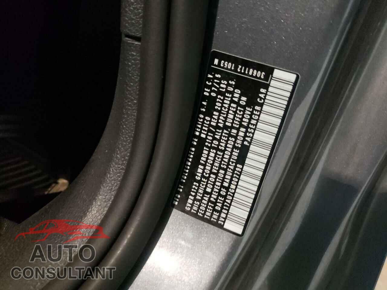 VOLKSWAGEN GOLF BASE 2016 - 3VW817AU7GM007798