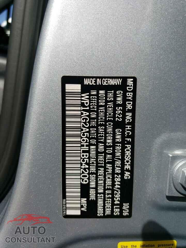PORSCHE MACAN 2017 - WP1AG2A56HLB54209