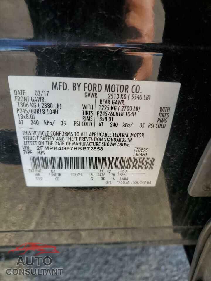 FORD EDGE 2017 - 2FMPK4G97HBB72858