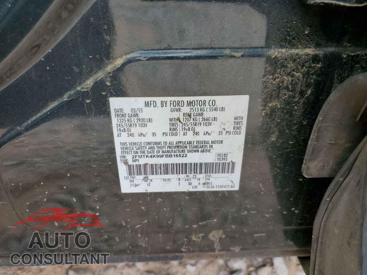 FORD EDGE 2015 - 2FMTK4K99FBB16522