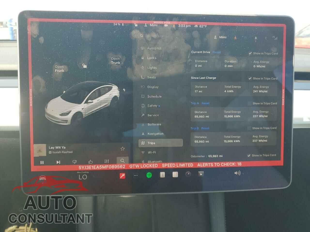 TESLA MODEL 3 2021 - 5YJ3E1EA5MF089562