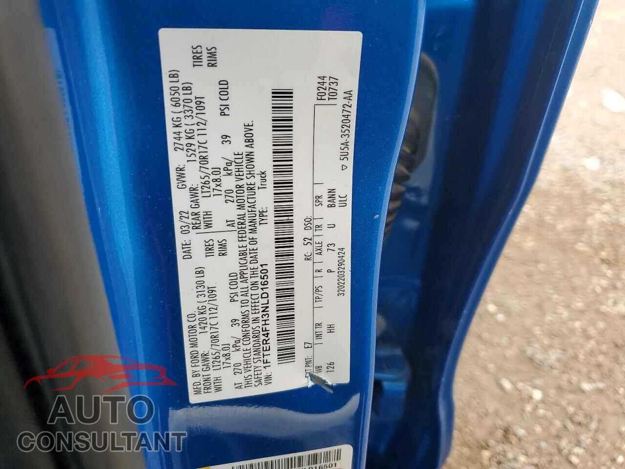 FORD RANGER 2022 - 1FTER4FH3NLD16501
