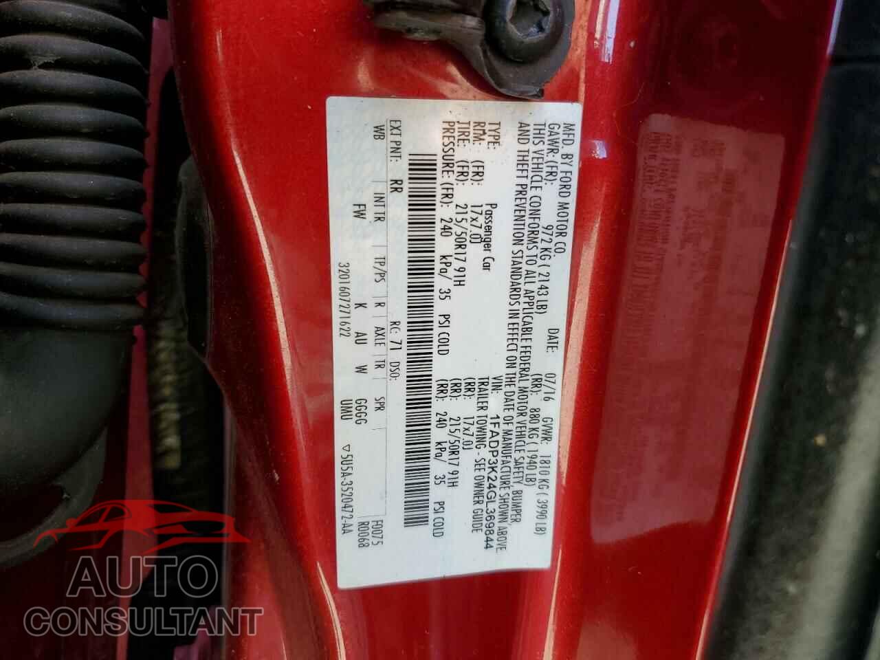 FORD FOCUS 2016 - 1FADP3K24GL369844