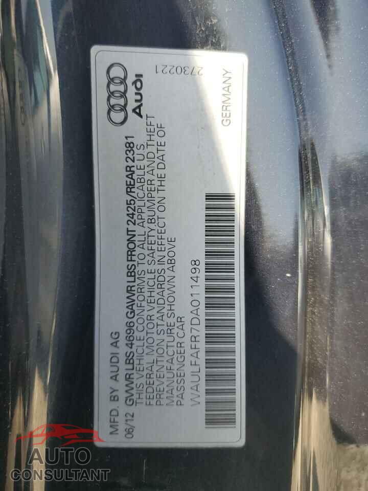AUDI A5 2013 - WAULFAFR7DA011498