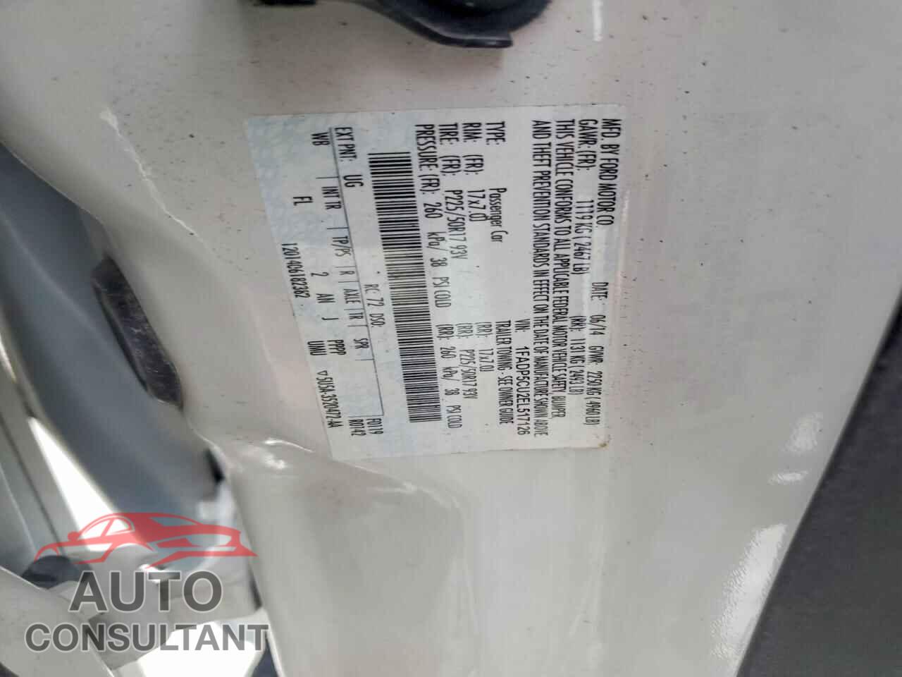 FORD CMAX 2014 - 1FADP5CU2EL517126
