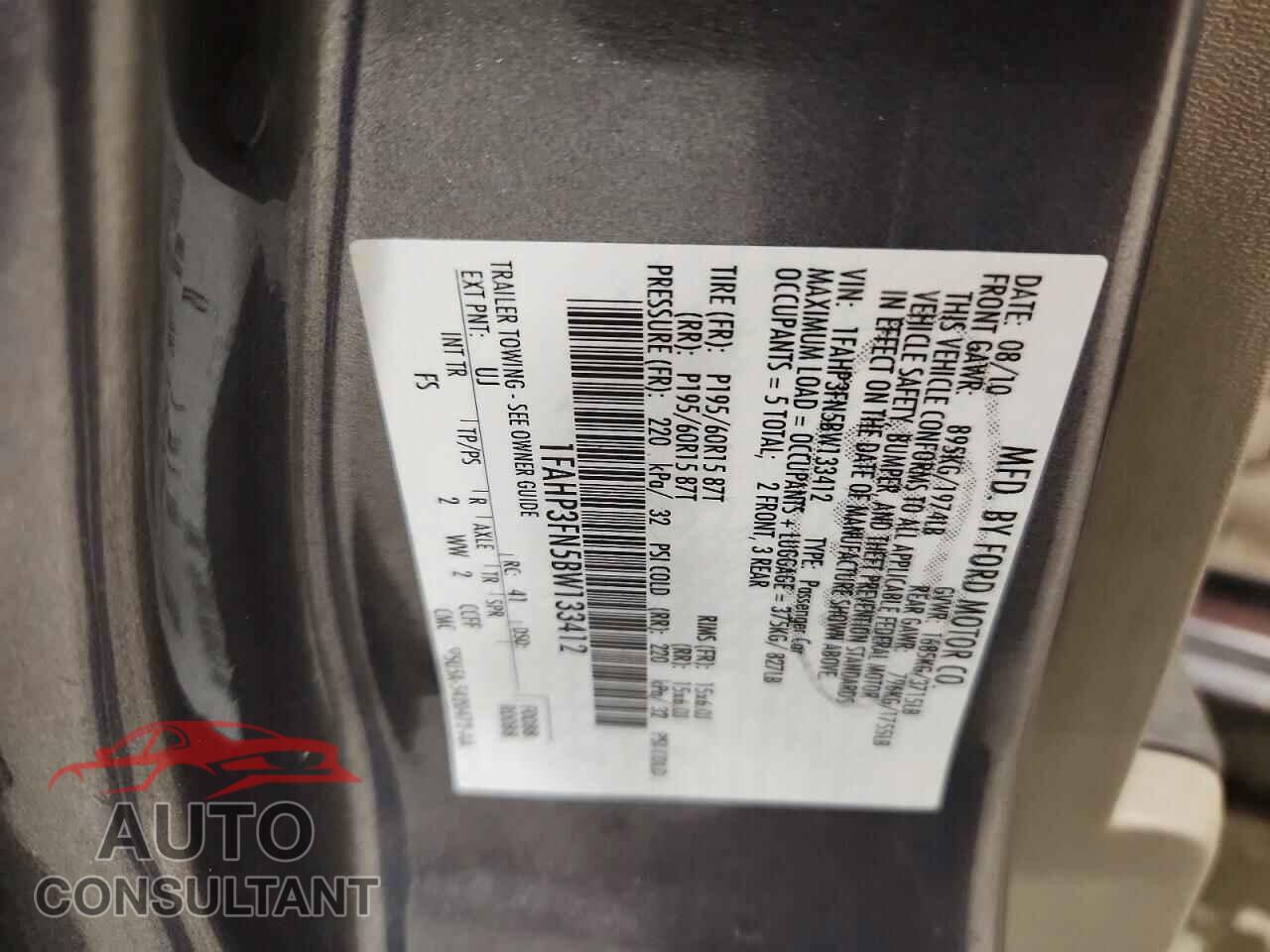 FORD FOCUS 2011 - 1FAHP3FN5BW133412