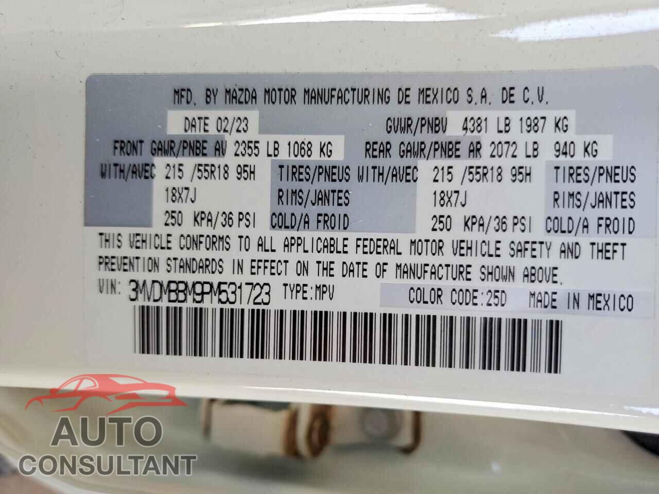 MAZDA CX30 2023 - 3MVDMBBM9PM531723