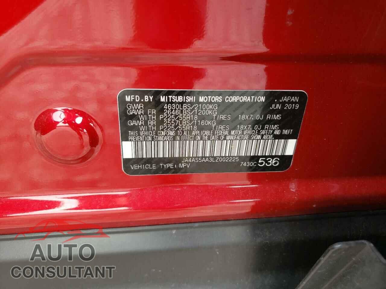MITSUBISHI ECLIPSE 2020 - JA4AS5AA3LZ002225