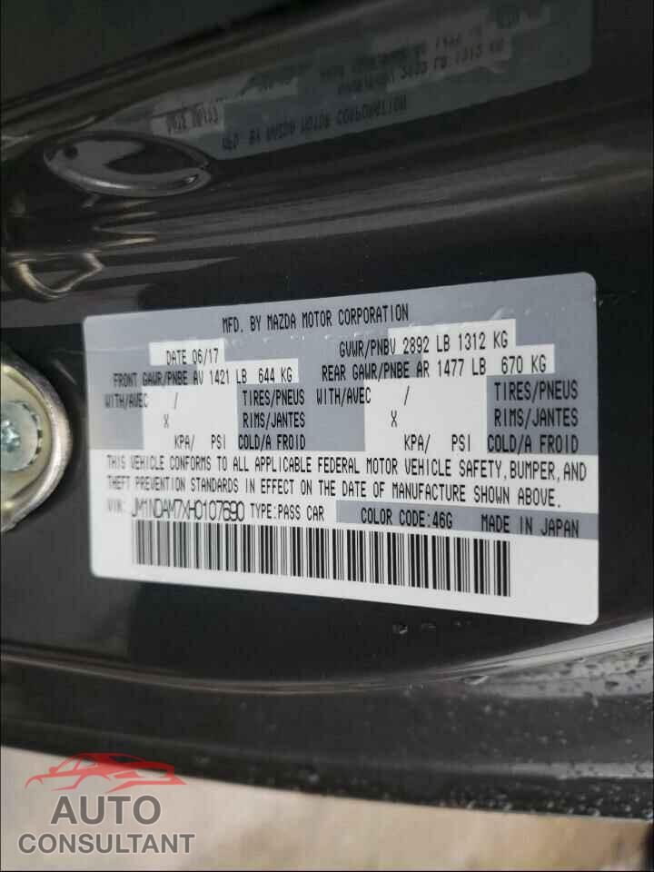 MAZDA MX5 2017 - JM1NDAM7XH0107690
