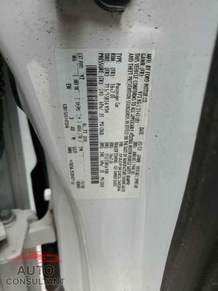 FORD FOCUS 2013 - 1FADP3K24DL345264