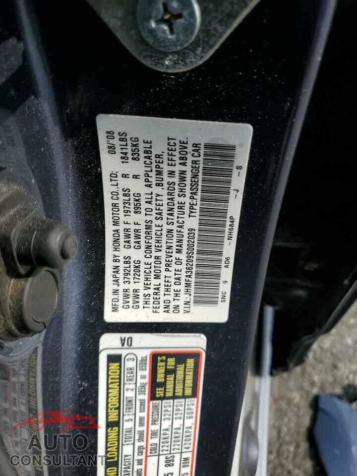 HONDA CIVIC 2009 - JHMFA36209S002039