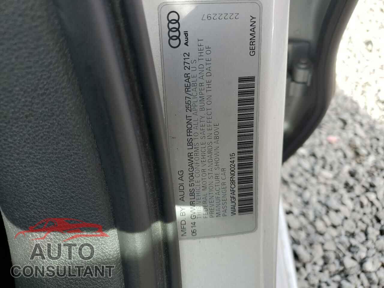 AUDI A6 2015 - WAUGFAFC8FN002415