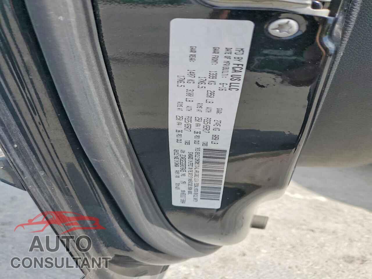 DODGE CARAVAN 2016 - 2C4RDGEG2GR376435