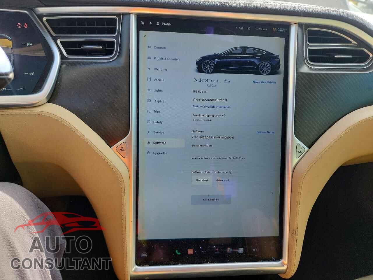 TESLA MODEL S 2013 - 5YJSA1CN9DFP20021