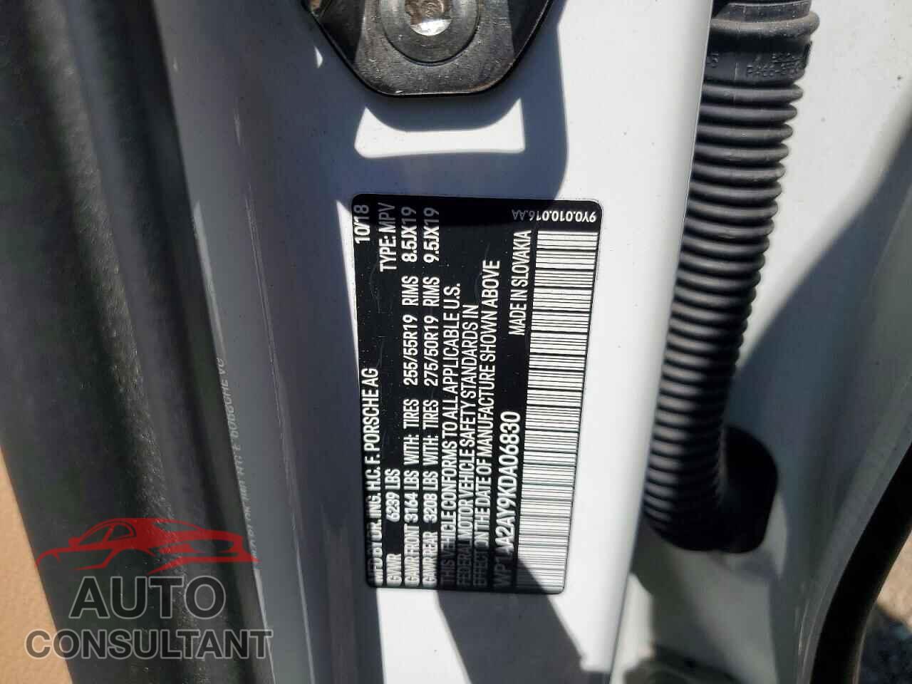 PORSCHE CAYENNE 2019 - WP1AA2AY9KDA06830