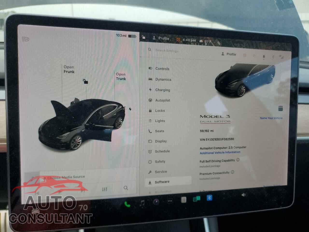 TESLA MODEL 3 2018 - 5YJ3E1EB0JF082586