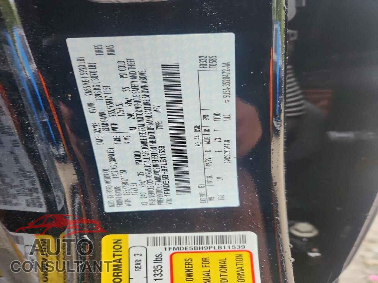FORD BRONCO 2023 - 1FMDE5BH9PLB11539
