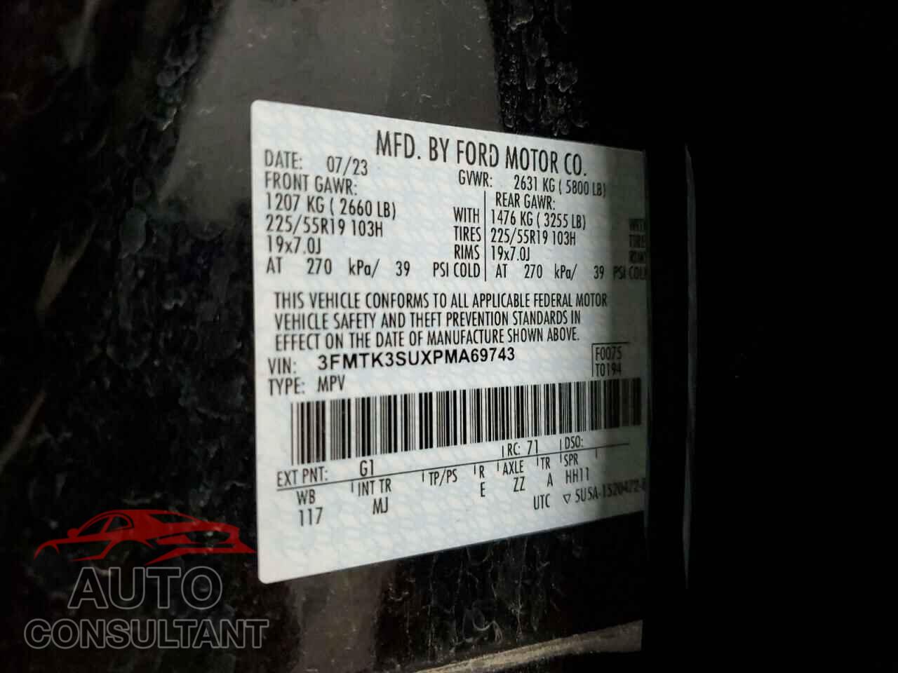 FORD MUSTANG 2023 - 3FMTK3SUXPMA69743