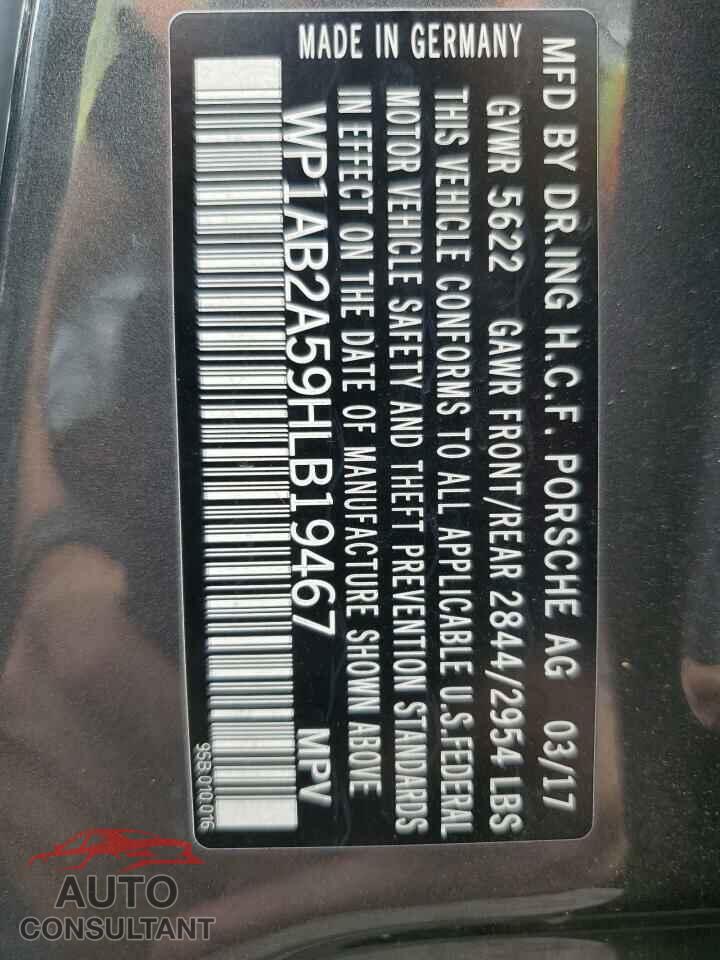 PORSCHE MACAN 2017 - WP1AB2A59HLB19467