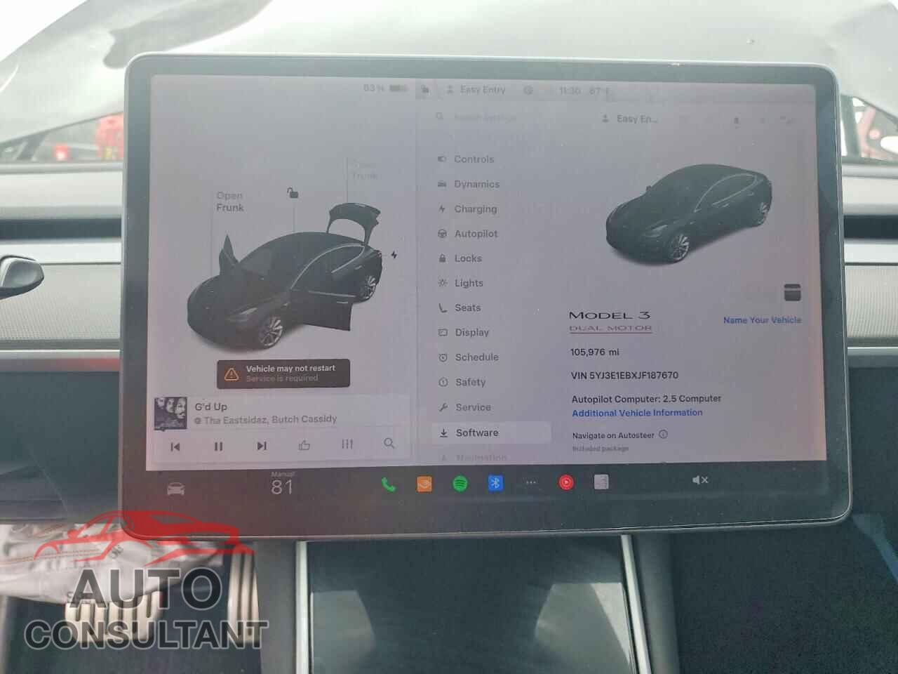 TESLA MODEL 3 2018 - 5YJ3E1EBXJF187670