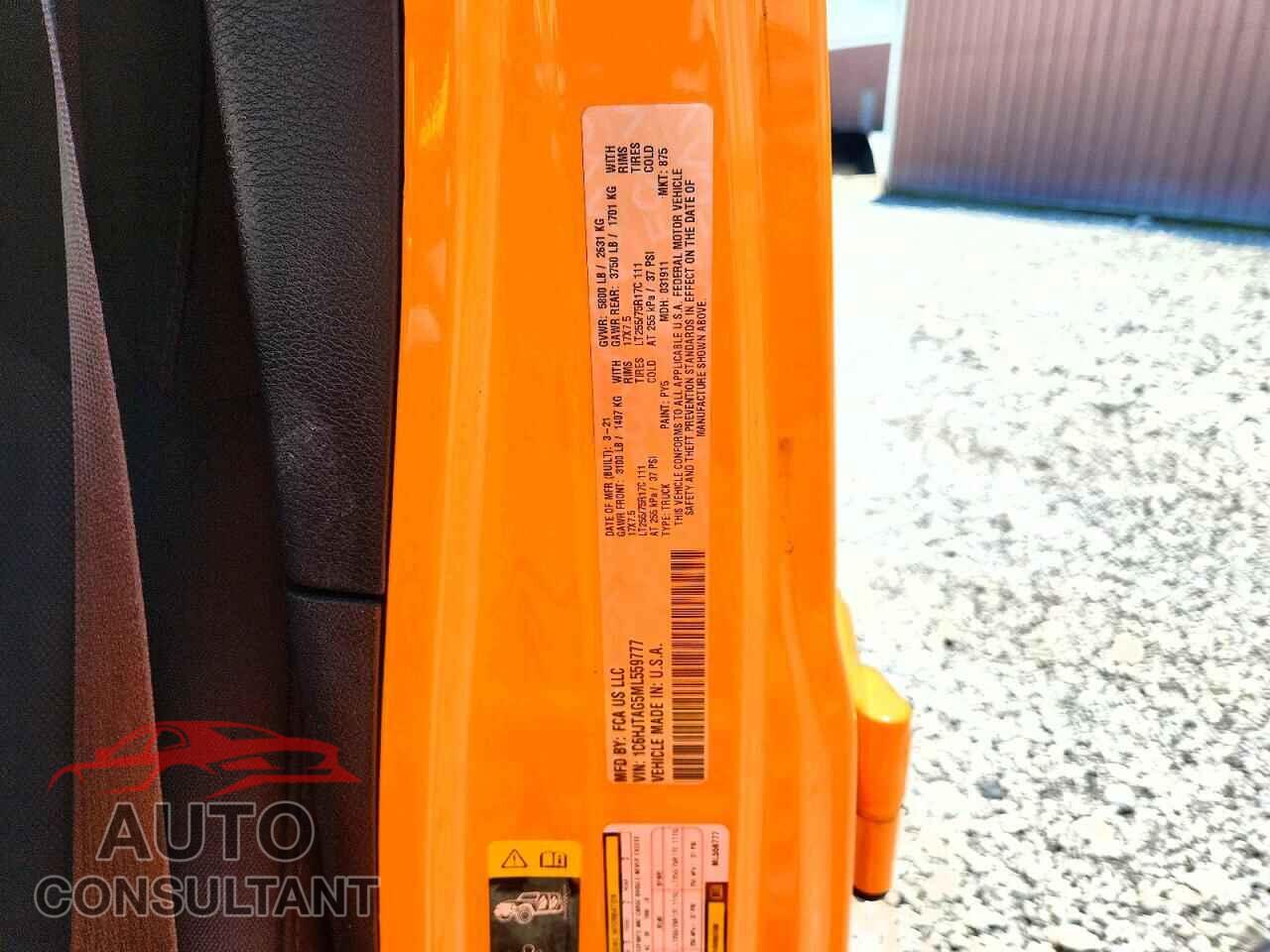 JEEP GLADIATOR 2021 - 1C6HJTAG5ML559777