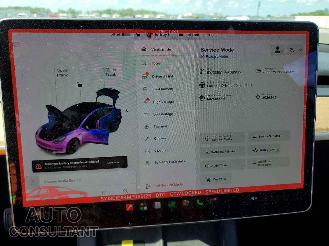 TESLA MODEL 3 2021 - 5YJ3E1EA4MF085129