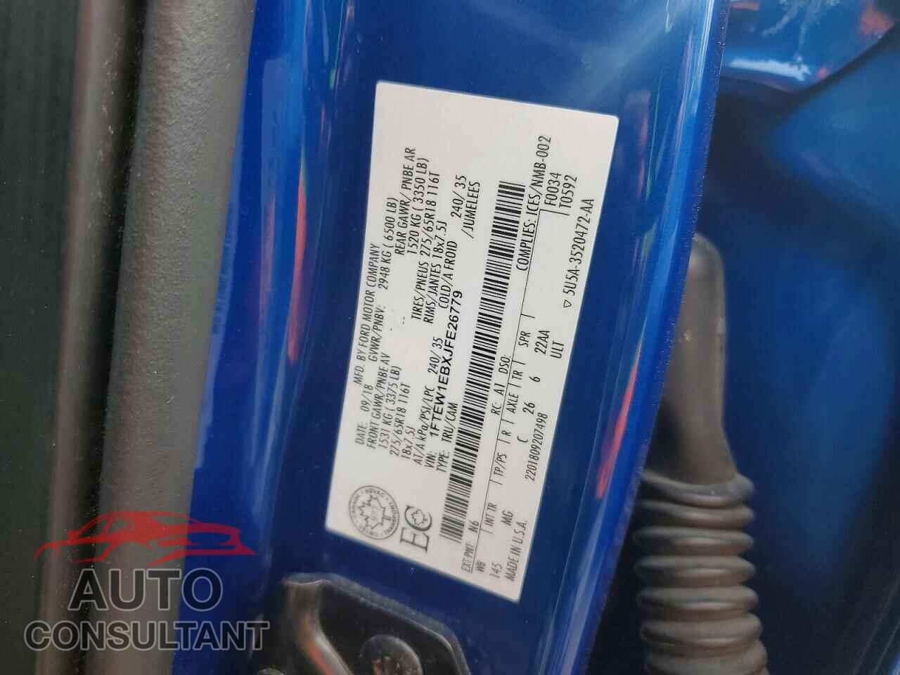FORD F150 2018 - 1FTEW1EBXJFE26779
