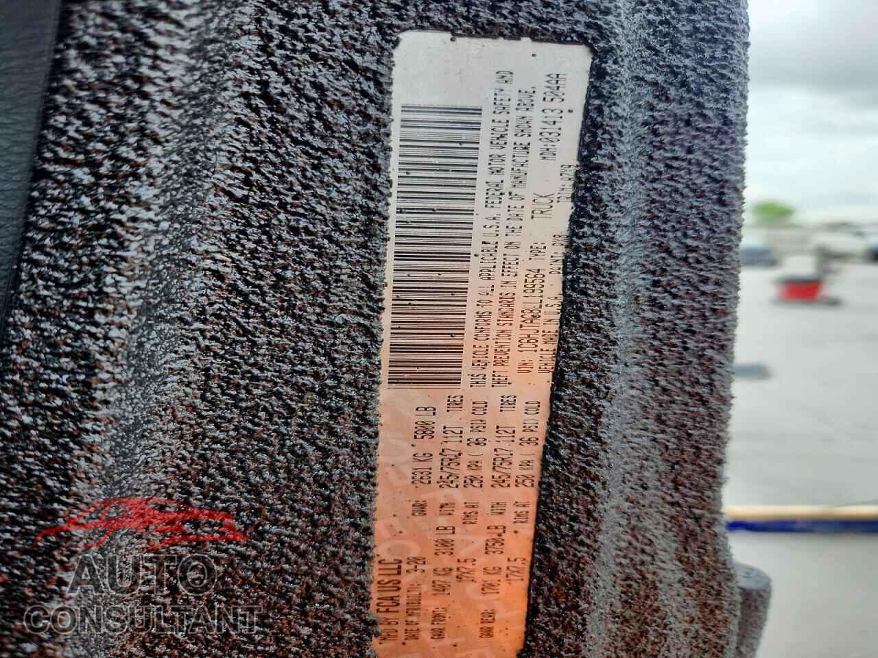 JEEP GLADIATOR 2020 - 1C6HJTAG8LL199564