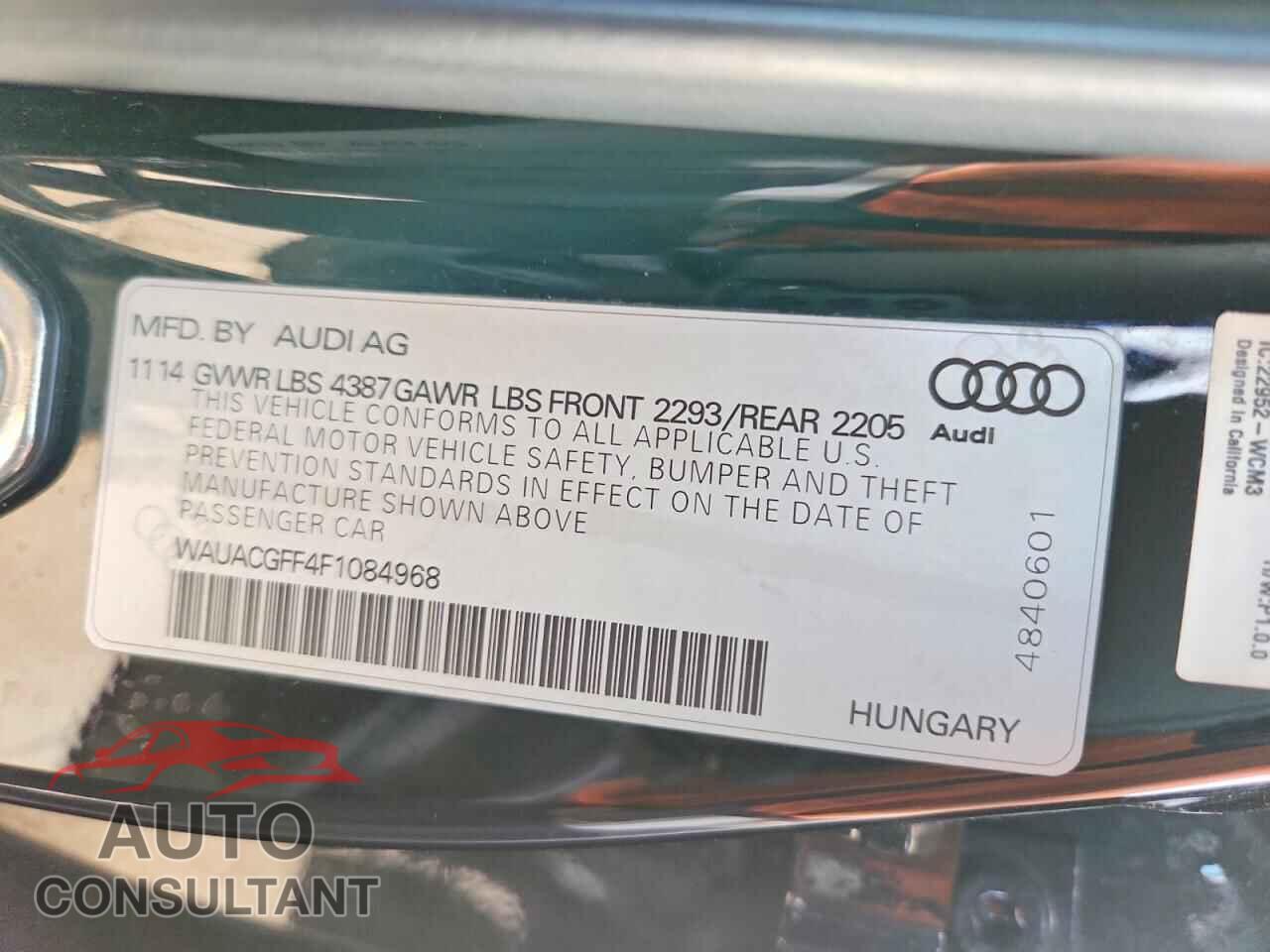AUDI A3 2015 - WAUACGFF4F1084968