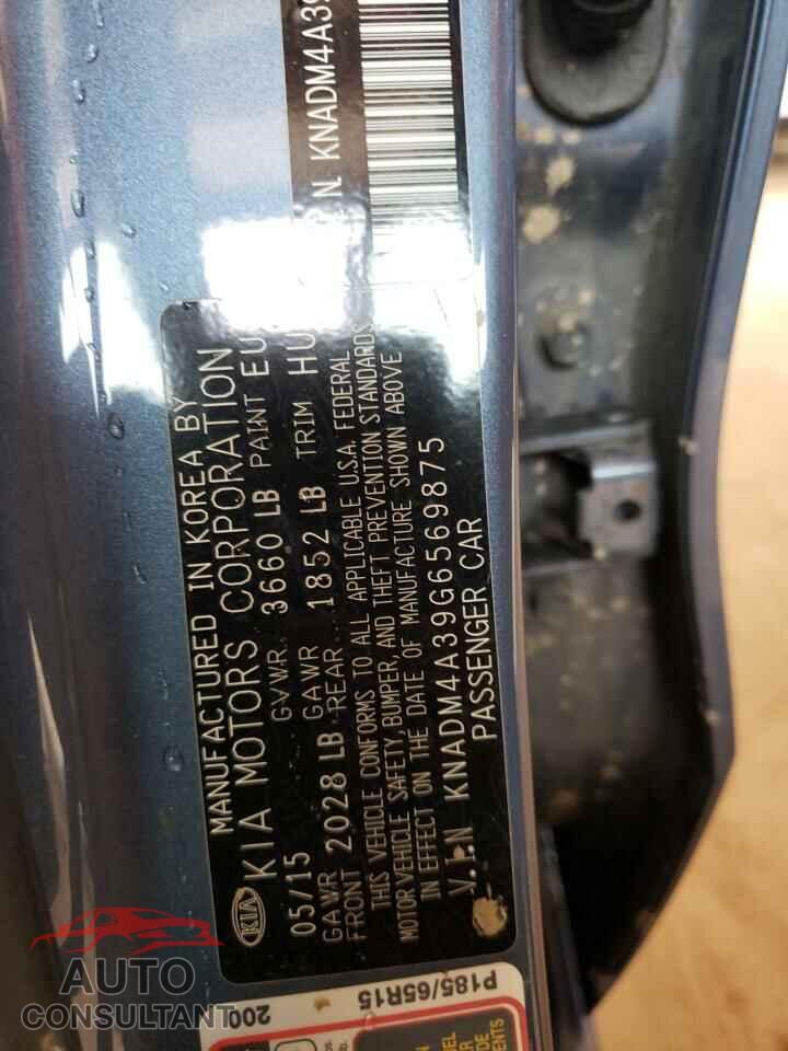 KIA RIO 2016 - KNADM4A39G6569875