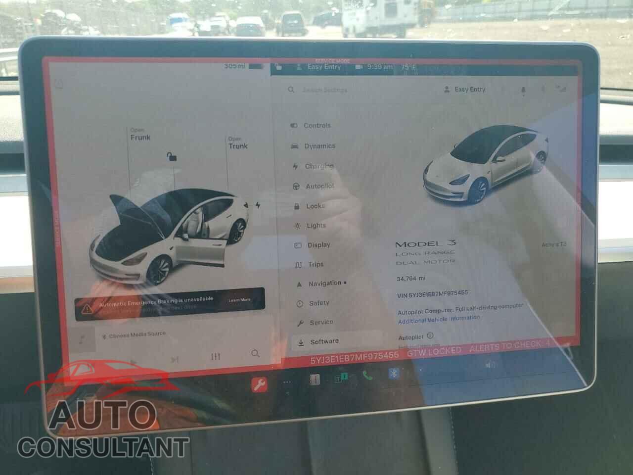 TESLA MODEL 3 2021 - 5YJ3E1EB7MF975455