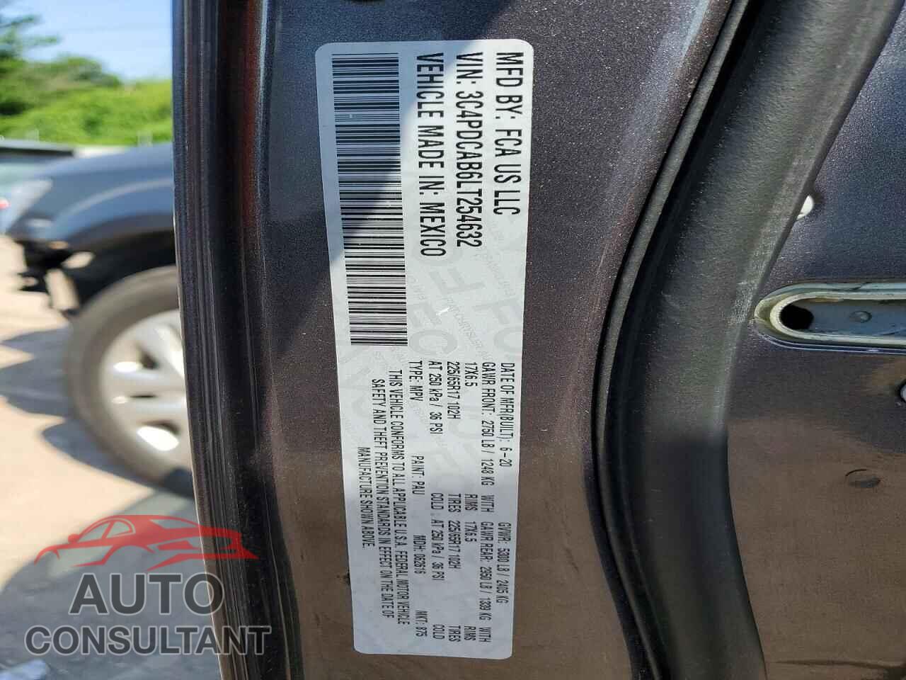 DODGE JOURNEY 2020 - 3C4PDCAB6LT254632