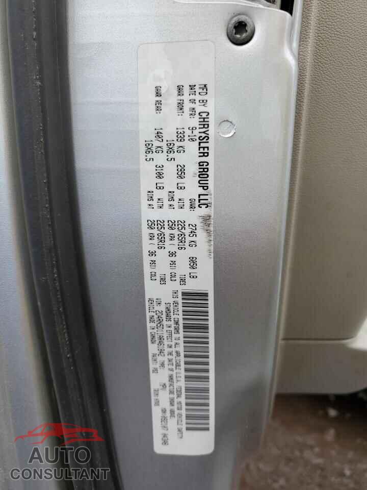 DODGE CARAVAN 2010 - 2D4RN5D11AR461842
