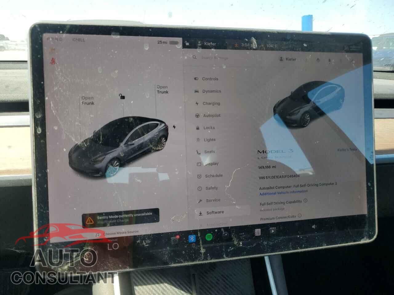 TESLA MODEL 3 2018 - 5YJ3E1EA9JF046404