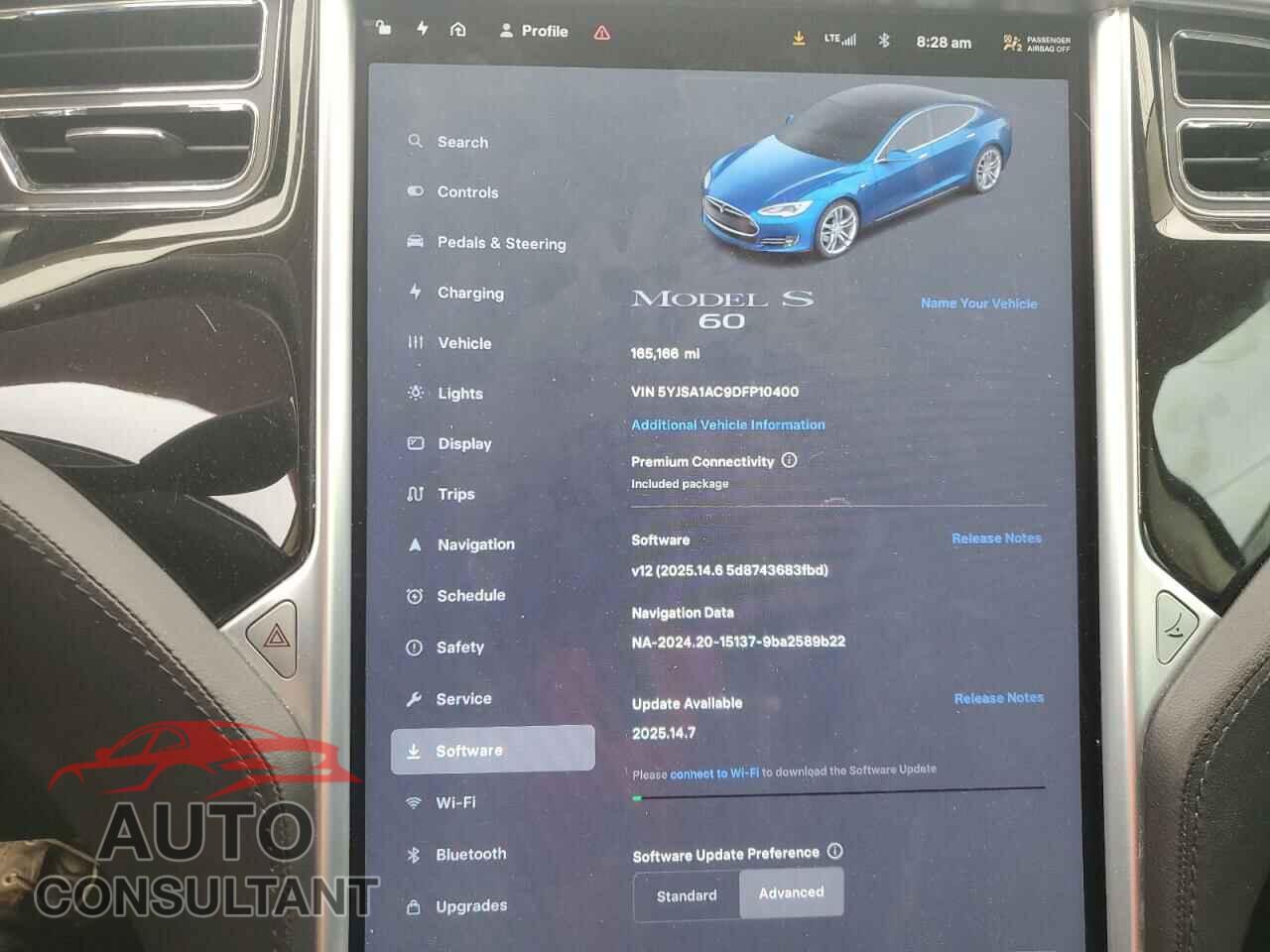 TESLA MODEL S 2013 - 5YJSA1AC9DFP10400